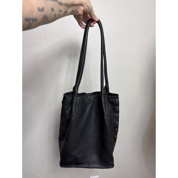 HAMMITT Black Oliver Tote Pebbled Leather Shoulder Bag Soft Excellent Condition - Picture 3 of 16